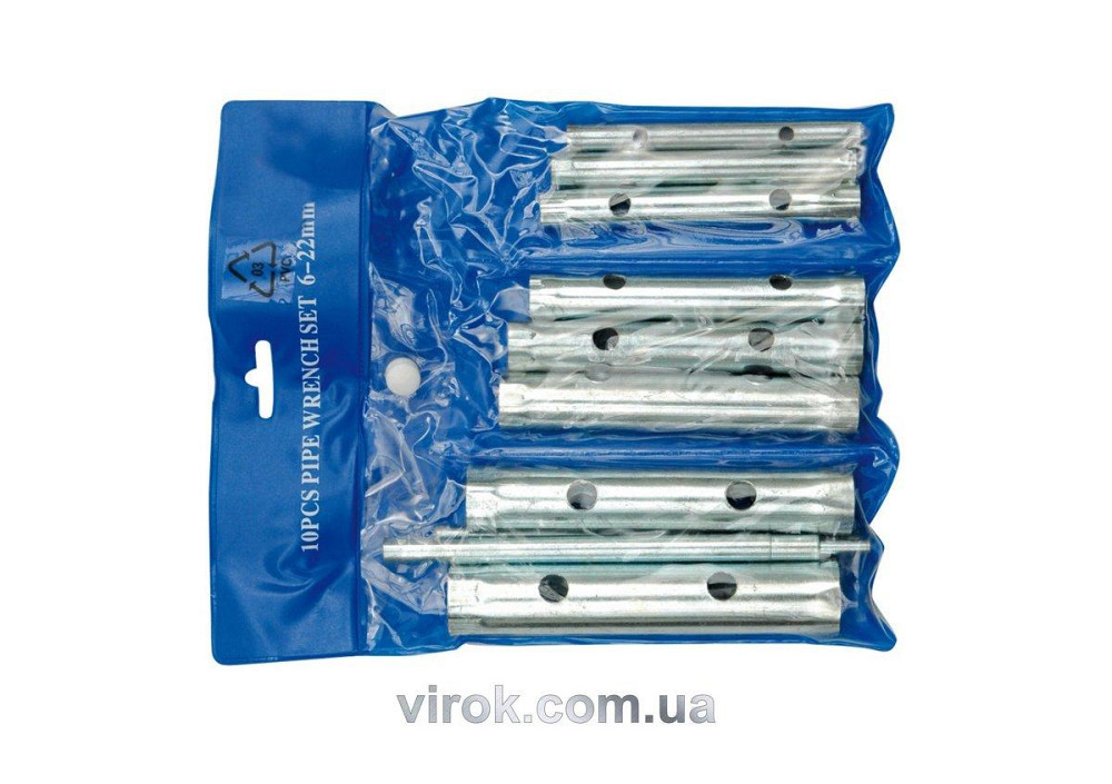 Ключі трубовидні з 2-ма воротками VOREL,6-22 мм, 10 елем. [6/24] Одеса - фото 1
