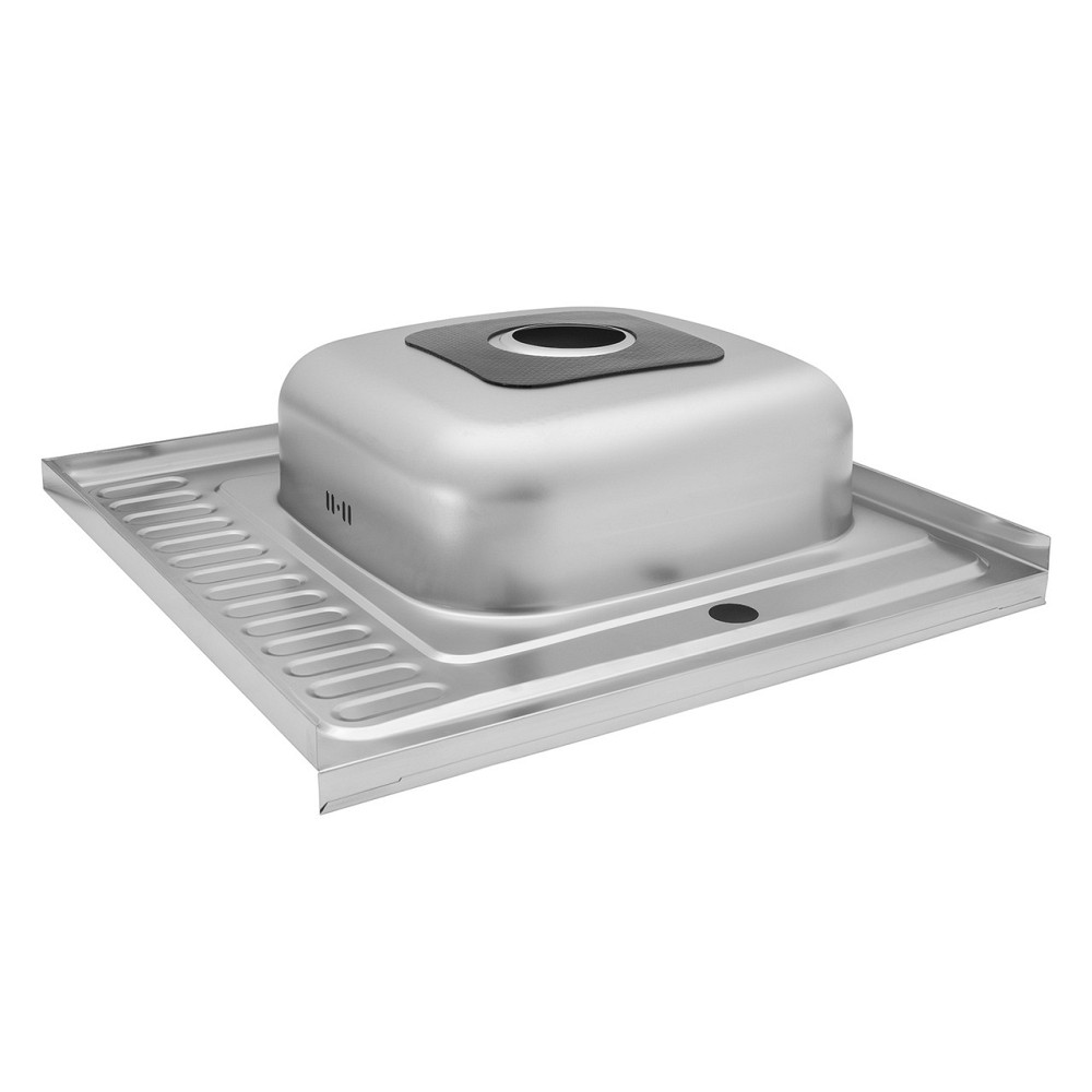 Кухонна мийка накладна з нержавіючої сталі Kroner KRP Dekor - 60х60 R  (0.6 мм) Київ - фото 5