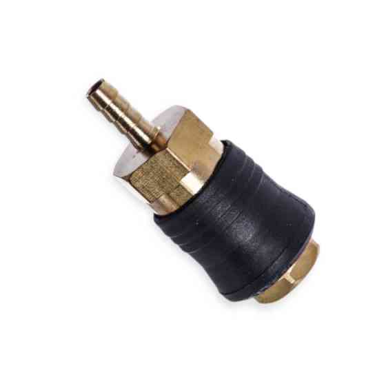 Быстросьёмное соединение с клапаном под шланг d-10 мм, латунь 