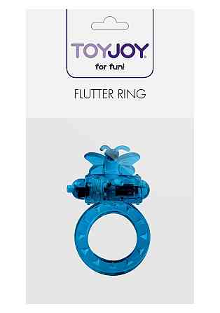 Эрекционное кольцо с бабочкой Toy Joy, с вибропулей, синее, 4.5 см Sex Aura Киев