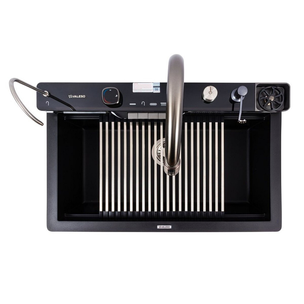 VALESO Гранітна мийка VALESO EVANORA 7546 матова Чорна Київ - фото 2