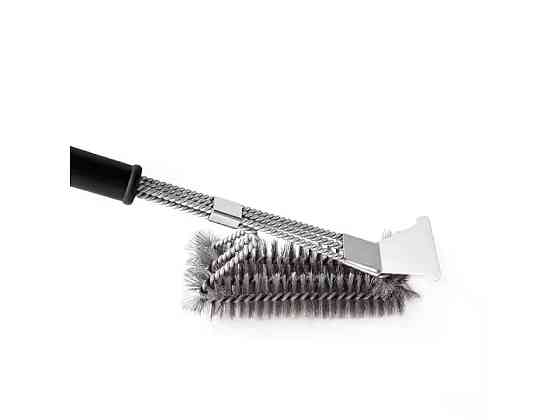 Щетка для гриля трехрядная 2в1 (щетка+скребок) GRILLI 777455 Код: 013097 Ровно