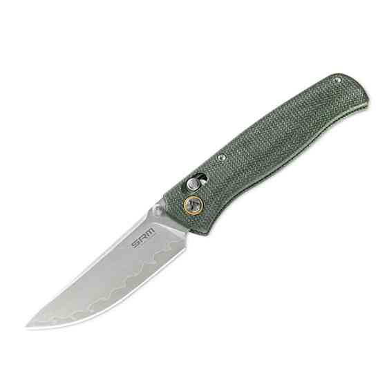 Ніж складаний туристичний SRM Medal 255L-MG3 (8.2 см) 140Cr / Micarta зелений Київ