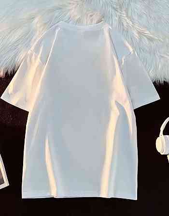 Женская милая оверсайз футболка с котиками из кулира Белый Одесса