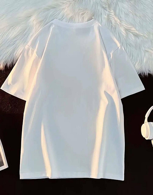 Женская милая оверсайз футболка с котиками из кулира Белый Одесса - изображение 2