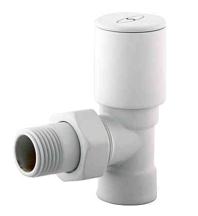 Кран вентильний кутовий з американкою SOLOMON 1/2″ WHITE 1845 Київ