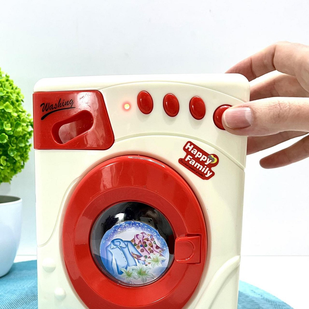 Набір побутової техніки Limo Toy дитячий швейна машинка пральна машинка музика звук світло на батарейках Біло-червоний (LS8234K) Чернігів - фото 10