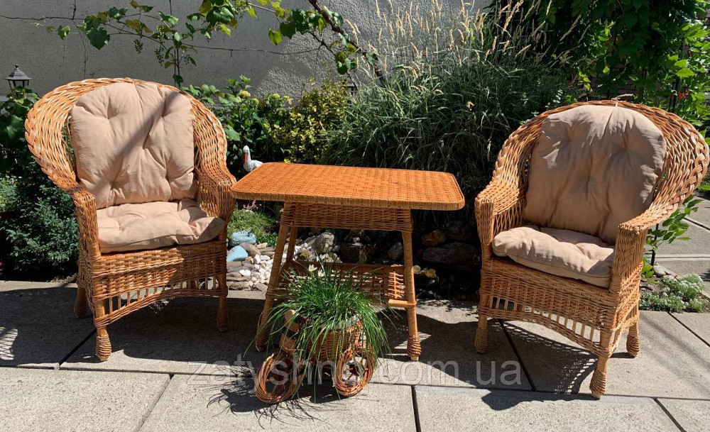 Меблі плетені, комплект з накидками Київ - фото 2