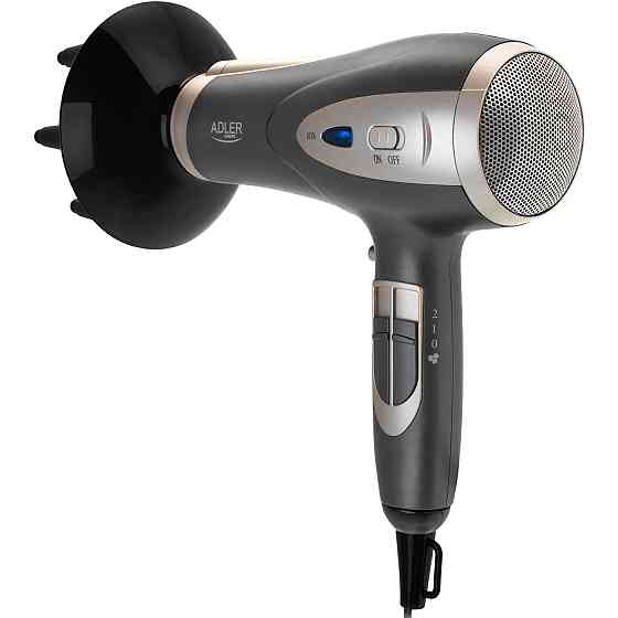 Фен Adler AD 2248 grey champane 2200Вт/ 2 швидкості/ хол.обдув/ темп.режимів-3/ іонізація/ дифузор Вінниця