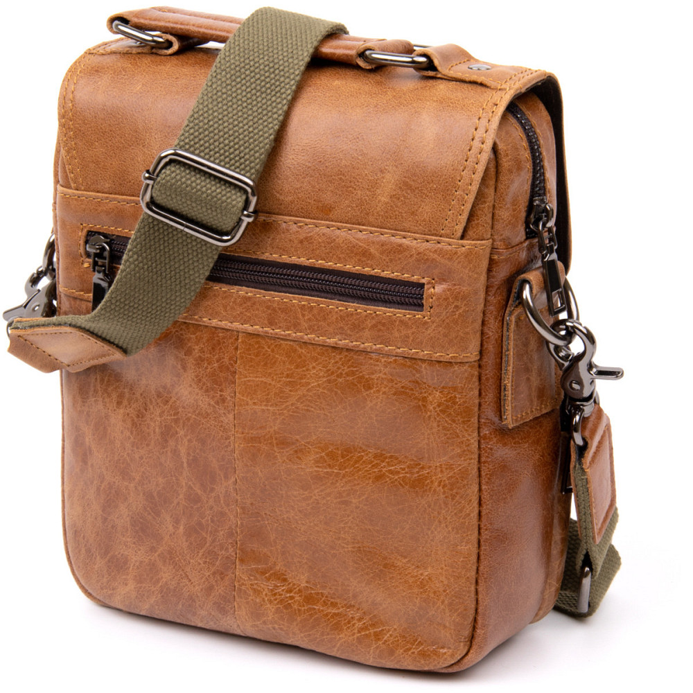 Сумка чоловіча месенджер на одне відділення Vintage 20413 Руда Київ - фото 2