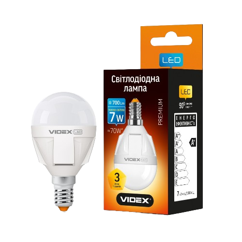 Лампа G45 7W E14 3000K 220V LED Videx Житомир