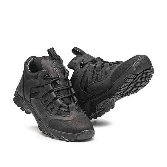 Зимові тактичні кросівки шкіра, на теплому гортексу , колір чорний 41 (27) Харьков