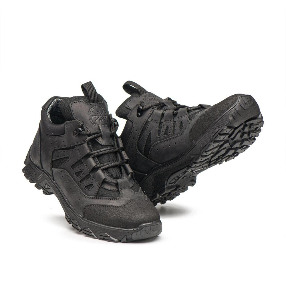 Зимові тактичні кросівки шкіра, на теплому гортексу , колір чорний 41 (27) Харків - фото 5