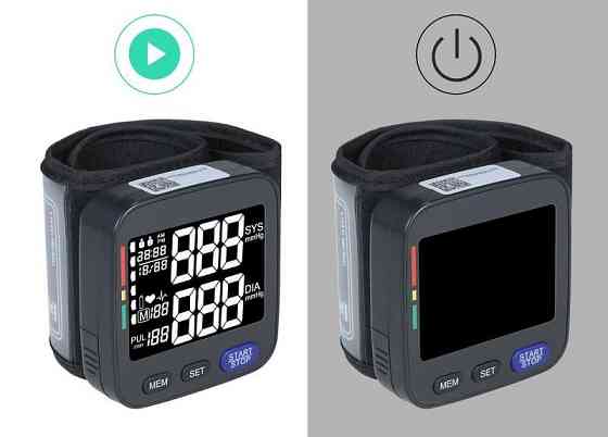 Профессиональный автоматический тонометр на запястье, прибор с памятью. Точный аппарат для измерения давления и пульса Днепр