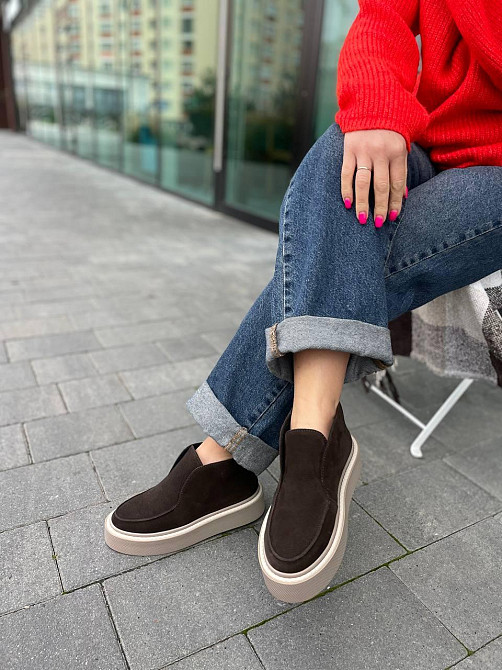 Жіночі черевики GREMMY коричневі натуральна замша з хутром высота 8см размер 36-40 (5716) Коломыя - изображение 3