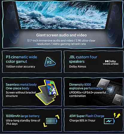 Планшет Lenovo Xiaoxin Pad Pro 2025 8/256Gb TB375FC Новый 09.2025 Киев