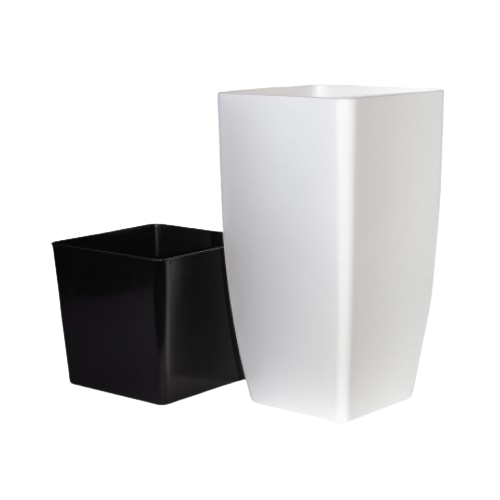 Вазон Квадро 27*27*51см білий Алеана Житомир - фото 1