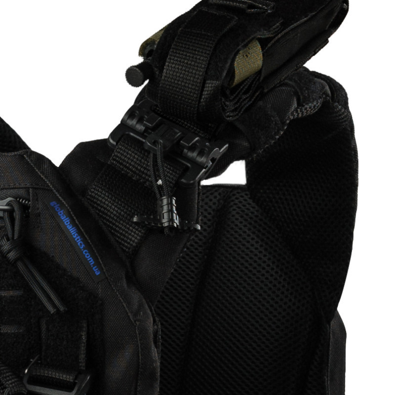 Плитоноска тактична Warmor Gen.3 Pro Max зі швидким скиданням з підсумками (Чорна) Вінниця - фото 7