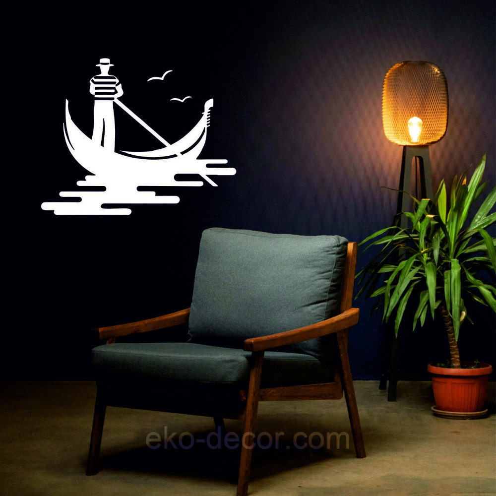 Декоративное настенное Панно «Венецианский гондольер» Декор на стену 110*88 см, Белый Киев - изображение 6