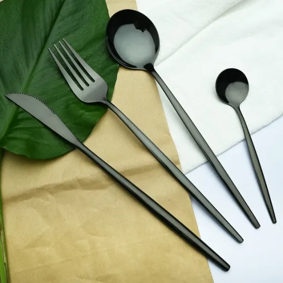 Столовые приборы на 6 персон с черным покрытием, 24 шт. Киев
