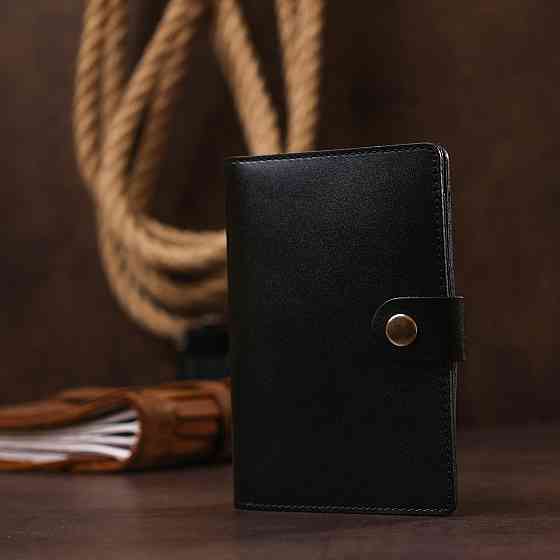 Удобный мужской тревел-кейс из натуральной кожи Shvigel 16523 Черный Киев