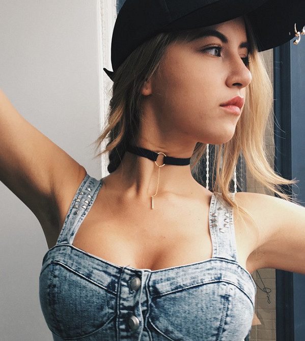 Чокер жіночий чорний з підвіскою Київ - фото 2