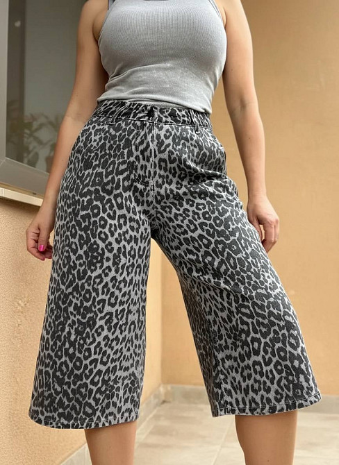 Шорты женские джинсовые I8 52100 BAGGY длинные бермуды леопардовый принт темно серые, темно-серый, 36 Киев - изображение 19