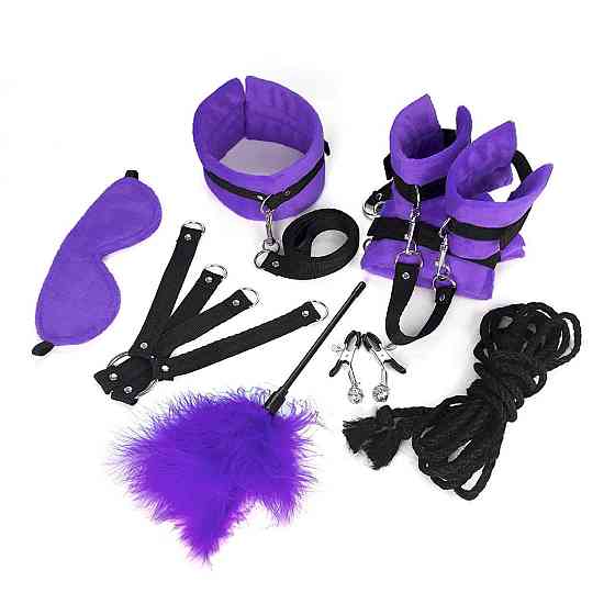 BDSM-набір Art of Sex – Soft Touch BDSM Set, фіолетовий, 9 предметів Sex Aura Київ