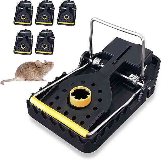 Пастка для щурів WCT-3 чорний 6 шт багаторазова ABS+PC високочутлива 15–25 г без токсинів для дому і вулиці клейова пастка Київ