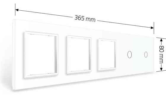 LIVOLO Рамка 5-постова для двох 1-сенсорних вимикачів і трьох розеток (1-1-0-0-0) LIVOLO, загар Коломыя