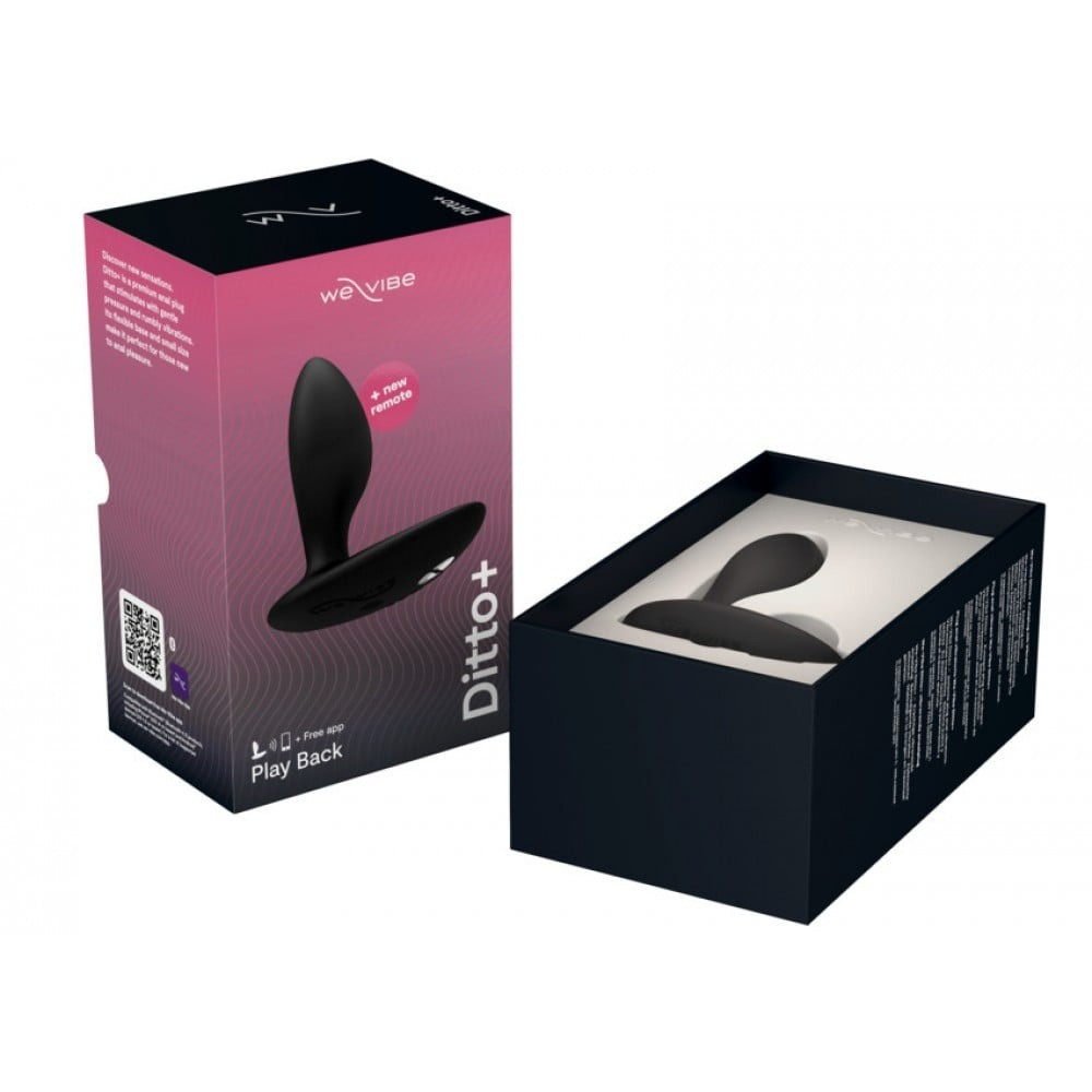 Анальная пробка з вибрацией We-Vibe Ditto+ Satin Black с пультом и управлением с телефона Sex Aura Киев - изображение 10