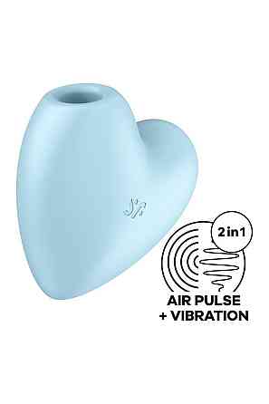 Вакуумний стимулятор-серце з вібрацією Satisfyer Cutie Heart Blue Sex Aura Київ