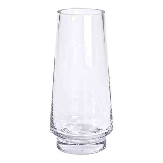 Стеклянная декоративная ваза для цветов 30 см прозрачная ваза для интерьера 2.6 л HP-10-19 Киев