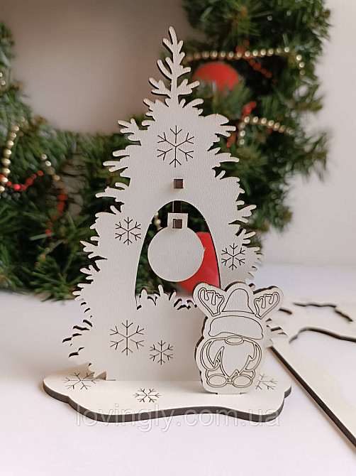 3D новогодняя открытка с пожеланиями 