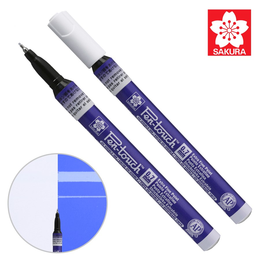 Маркер Pen-Touch Блакитний ультрафіолетовий тонкий (EXTRA FINE) 0.7мм Sakura Київ - фото 1