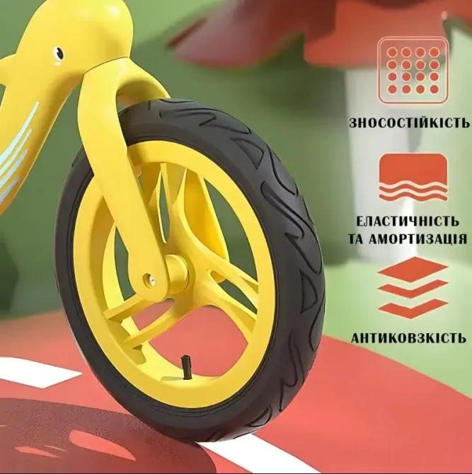 Велобег с дельфином, складной беговел от 2 до 5 лет, надувные колеса 12", нагрузка до 40 кг, ВА03 4 кг Коломия - фото 6