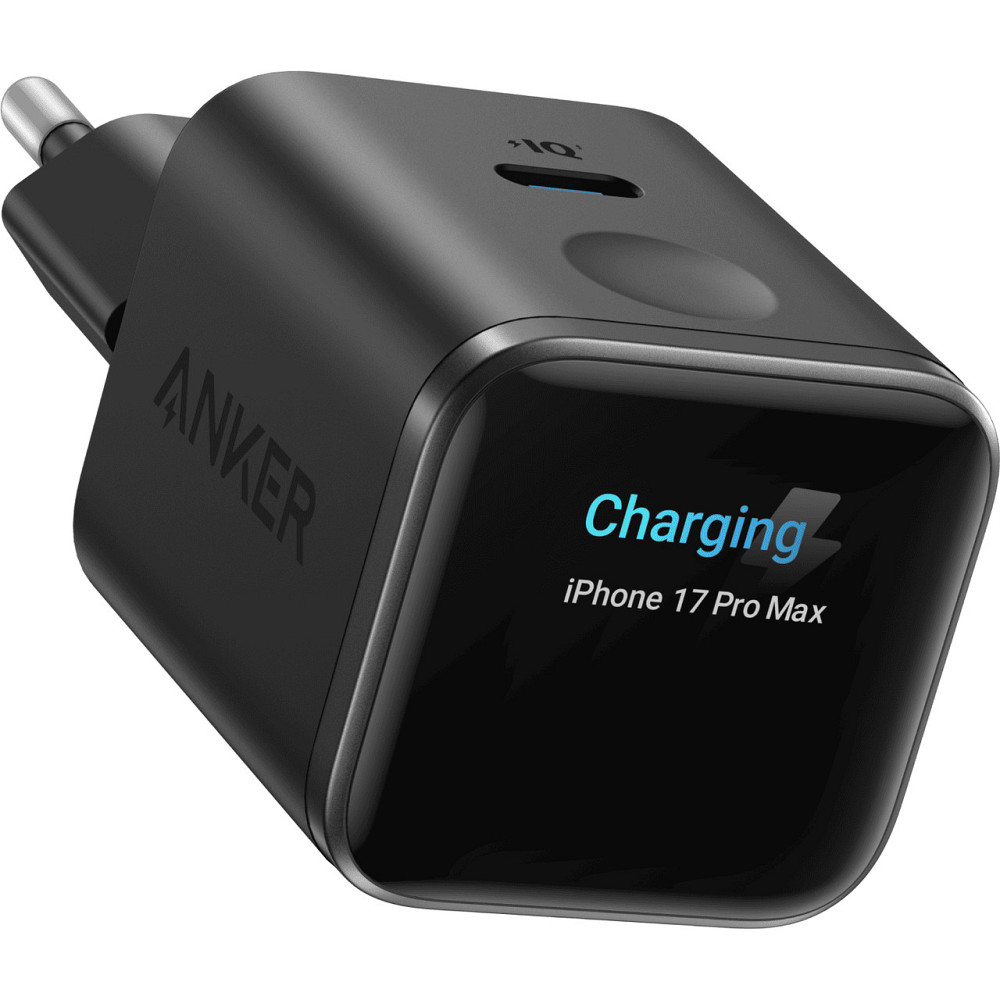 Мережевий зарядний пристрій Anker Nano Charger 45 W USB-C Smart Display Black (A121DG11) ( 14550 ) Харків - фото 3