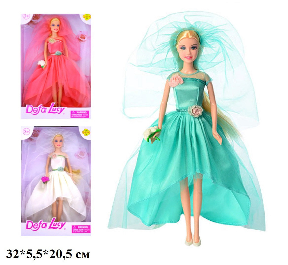 Кукла DEFA 30см 8341 невеста 3цв.кор.32*5,5*20,5 /48/, шт Київ - фото 1