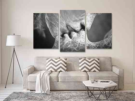 Модульна картина у вітальню/ спальню Поцулунок   Art-585_3 70x130 см Київ