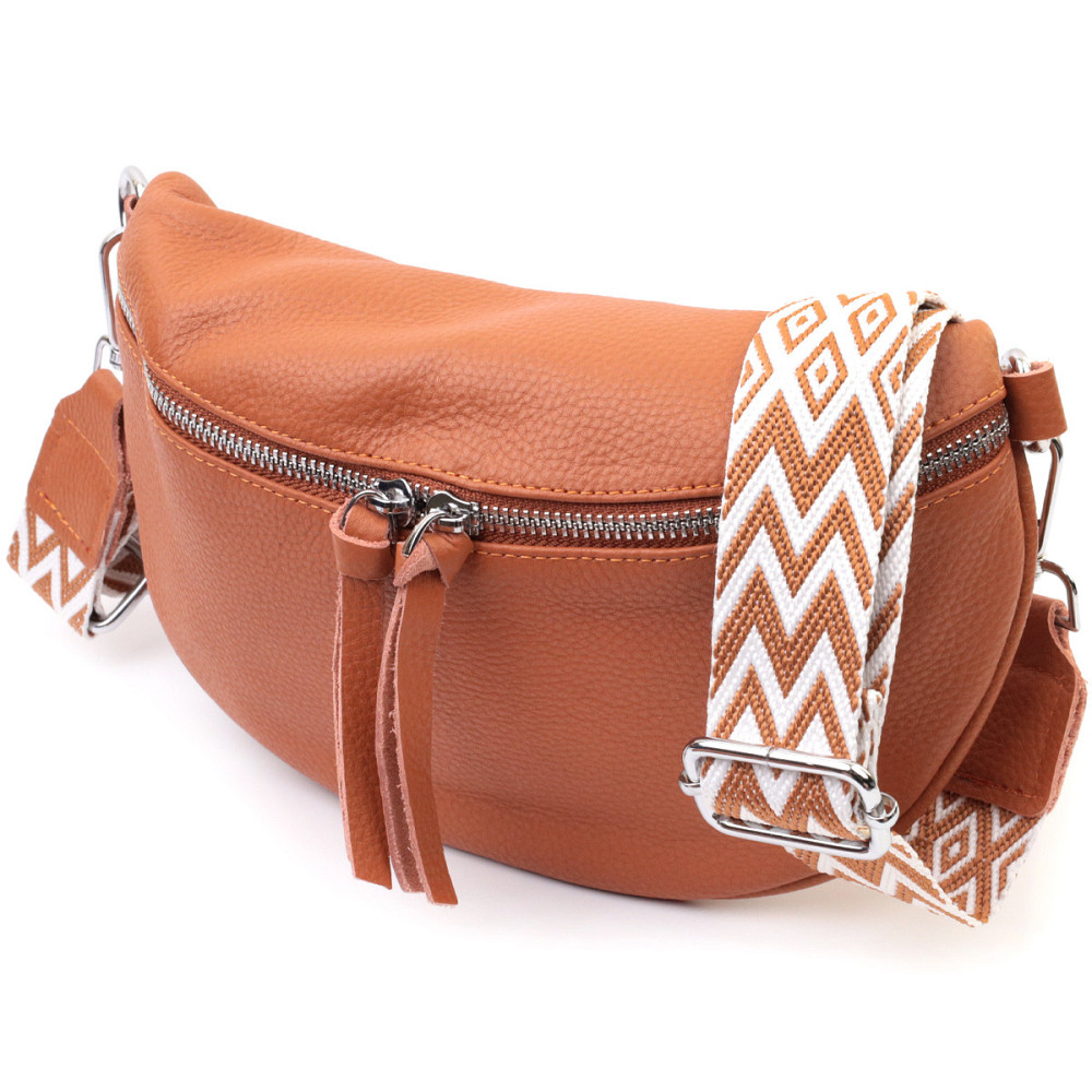 Кожаная стильная сумка для женщин через плечо с мини кошельком Vintage 22665 Рыжая Киев - изображение 1