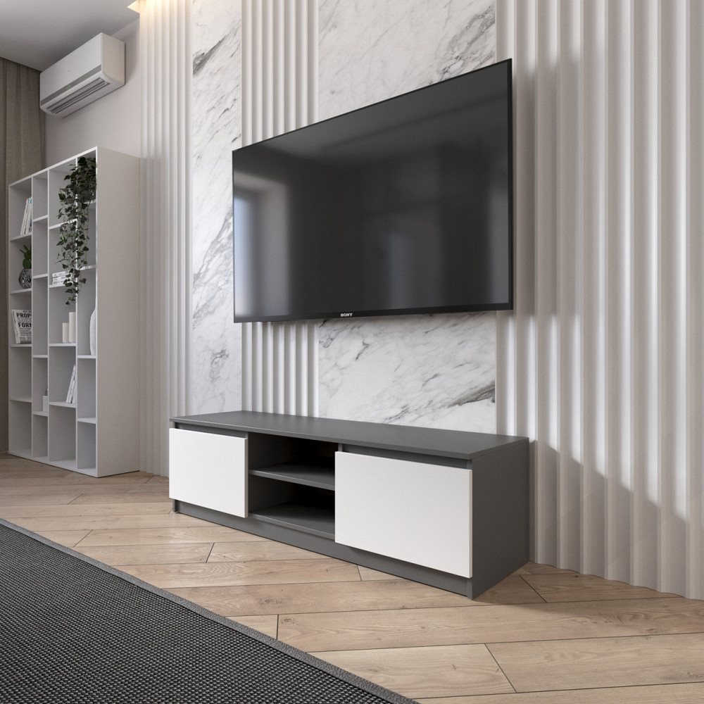 Тумба под телевизор VAYS R-14, с открытой нишей, ЛДСП, 140×40×40 см – для гостиной и спальни, под ТВ Львов - изображение 3