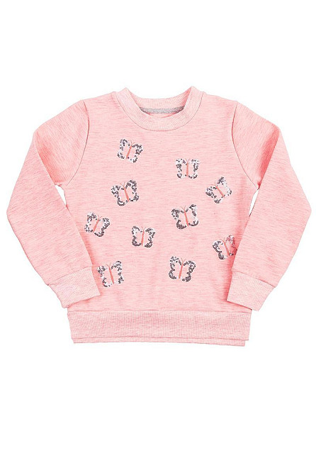 Джемпер для девочки, 100% х/б (цвет:серый, розовый) топ Крохатушка одяг Киев - изображение 4