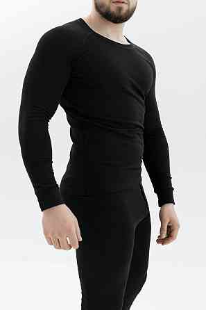 Чоловіча зимова термобілизна Thermal на флісі (Чорний) 2XL Київ