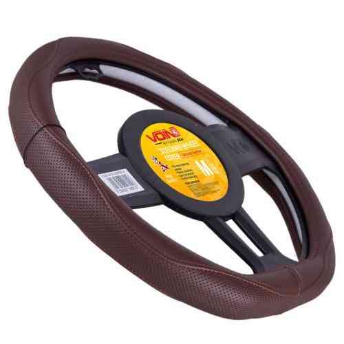 Чохол на кермо VLOD-LF2161 BR M коричневий шкіра один шов flat Харків