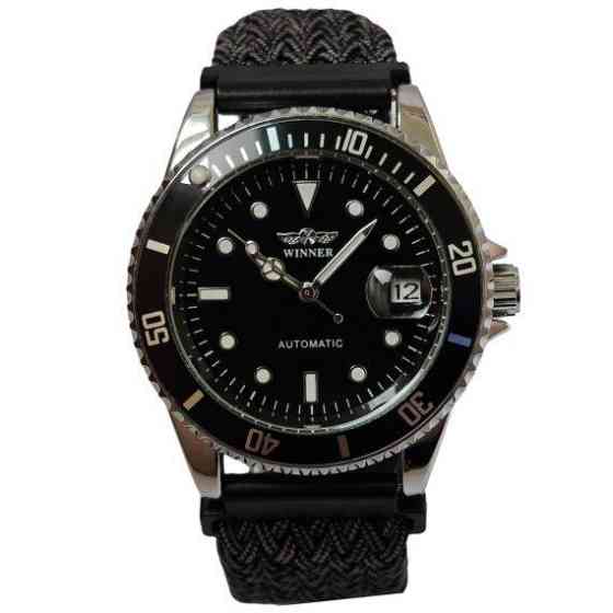 Годинник чоловічий механічний наручний Winner Basel Nylon (2 ремінці) Київ