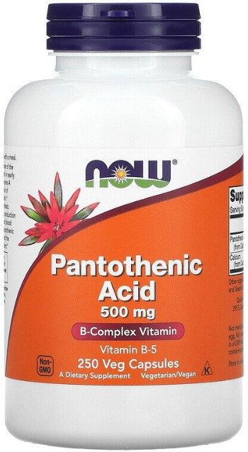 Пантотеновая кислота Now Foods Pantothenic Acid 500 мг 250 растительных капсул Киев - изображение 1