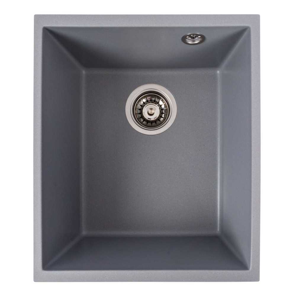 Гранітна мийка для кухні VALESO ROXY 3744 матова Сірий металік Коломия - фото 1