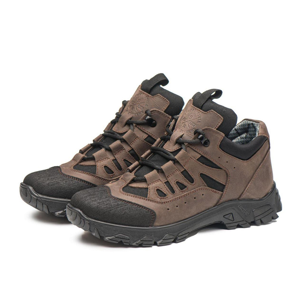 Зимові тактичні кросівки шкіра, на теплому гортексу , колір коричневий Харків - фото 1