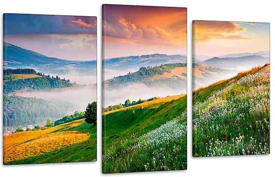 Модульная картина в гостиную / спальню   Природа  Art-724_3 70x130 см Киев