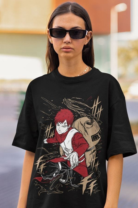 Футболка аниме Наруто оверсайз (S/M/L) Черний AnimeJ0809 Днепр - изображение 4